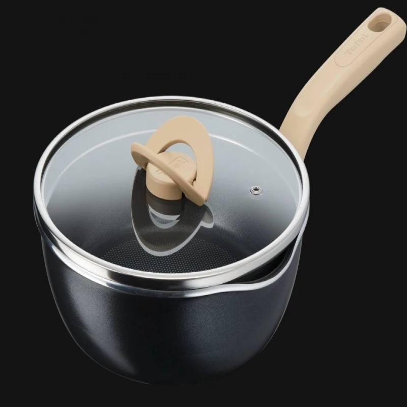 Chảo sâu lòng Tefal 22cm màu đen nhám có nắp