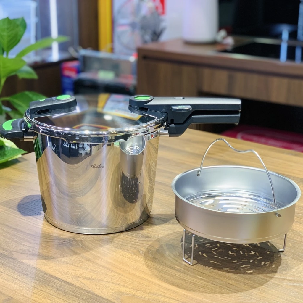 Nồi áp suất Fissler Vitaquick Green 6L (kèm xửng hấp)
