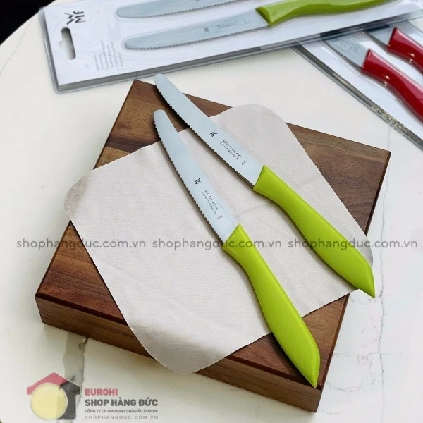 Set 2 dao răng cưa WMF màu xanh cốm