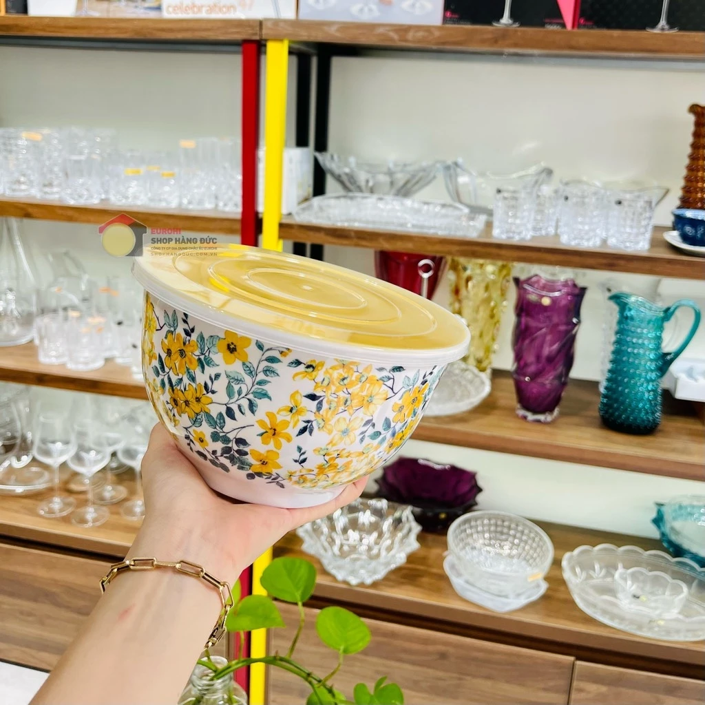 Set 5 thố nhựa The Pioneer Woman Melamine Mixing Bowl Fancy Flourish