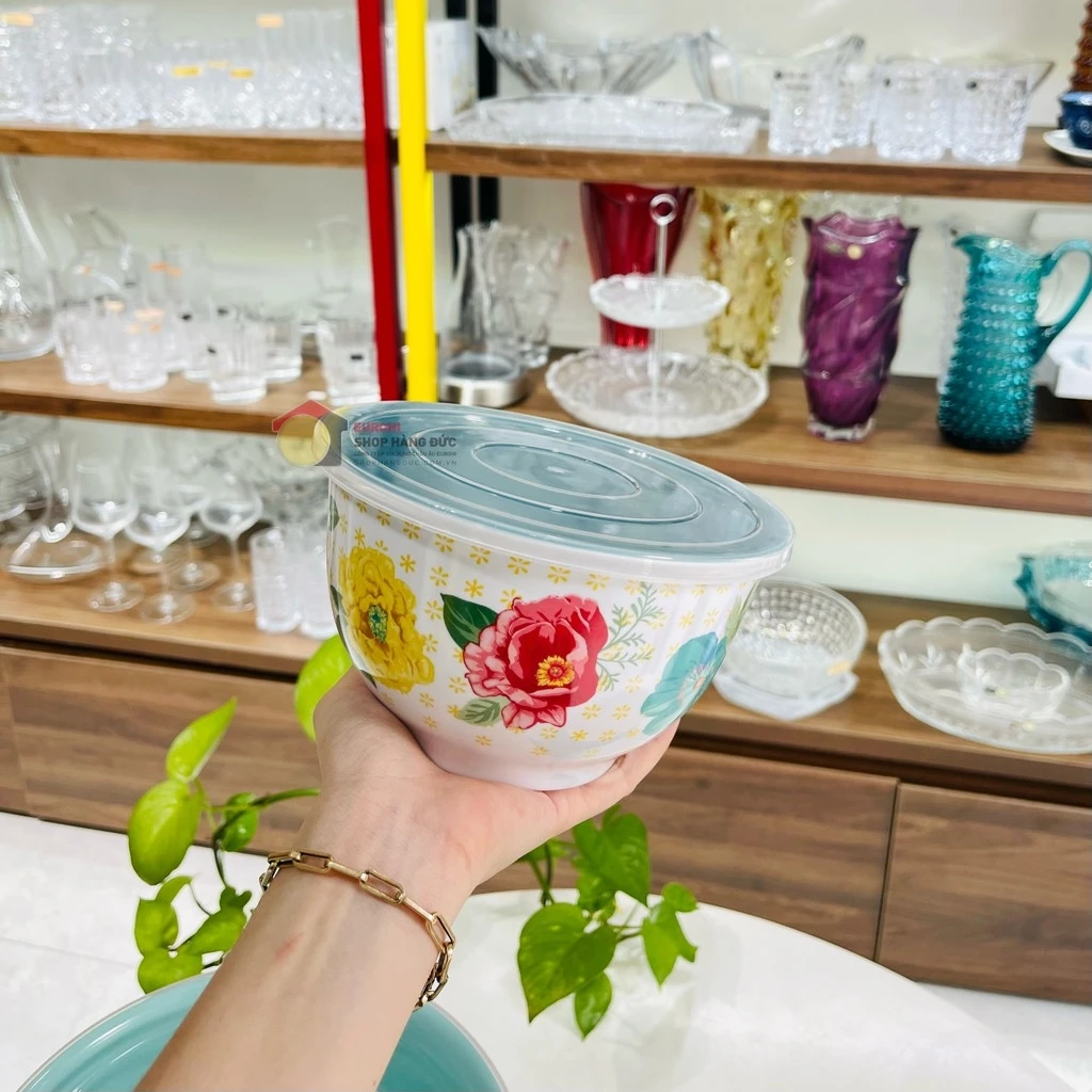 Set 5 thố nhựa The Pioneer Woman Melamine Mixing Bowl Fancy Flourish