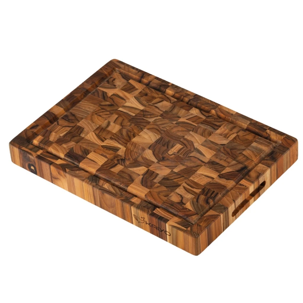 Thớt chặt Kaiyo gỗ Teak chữ nhật dày 3,8cm (25x35cm) - DC04