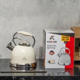 Ấm đun bếp từ Kailer 3,5L màu kem KL-266