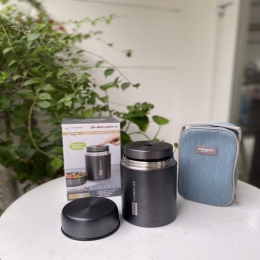 Bình ủ cháo Kaiyo 1L màu ghi 8936212083451