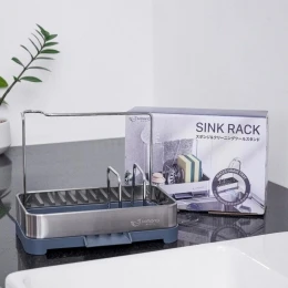 Giá đựng đồ rửa bát bằng inox có khay hứng, thoát nước Kaiyo