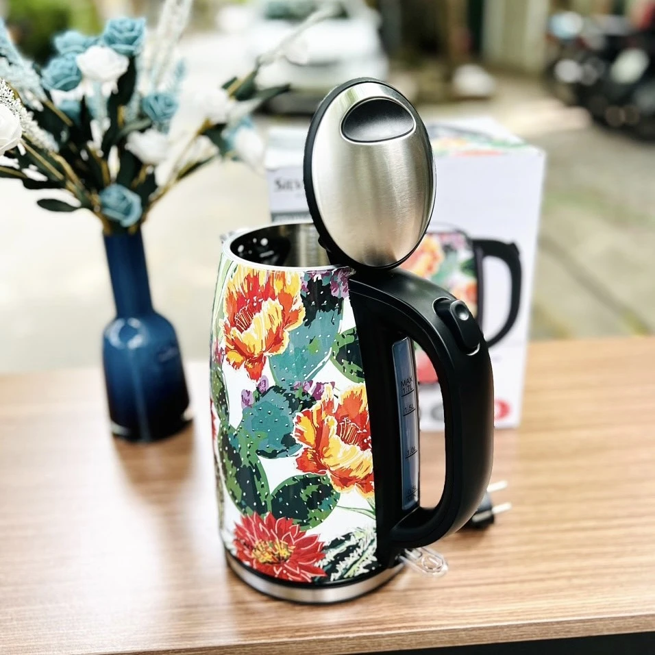 Ấm siêu tốc Silvercrest SWC 3100 C1 1,7l (hoa Xương Rồng)