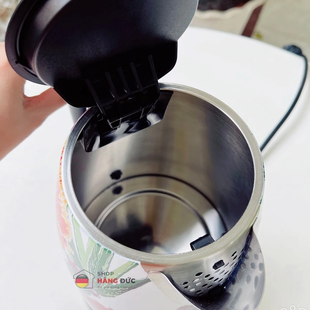 Ấm siêu tốc Silvercrest SWC 3100 C1 1,7l (hoa Xương Rồng)