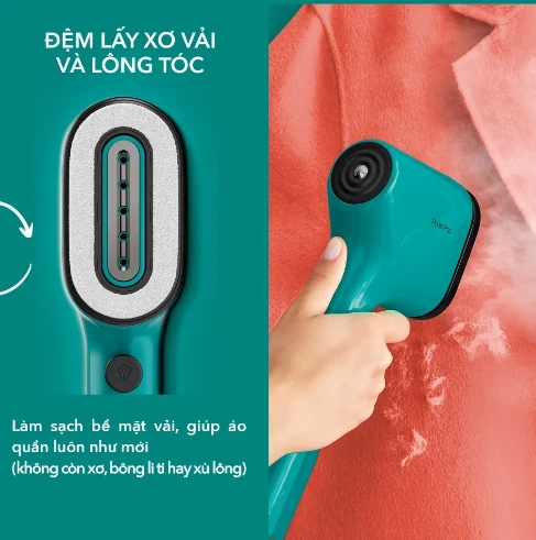 Bàn là hơi nước cầm tay Tefal DT2020E1 Pure Pop màu xanh lơ