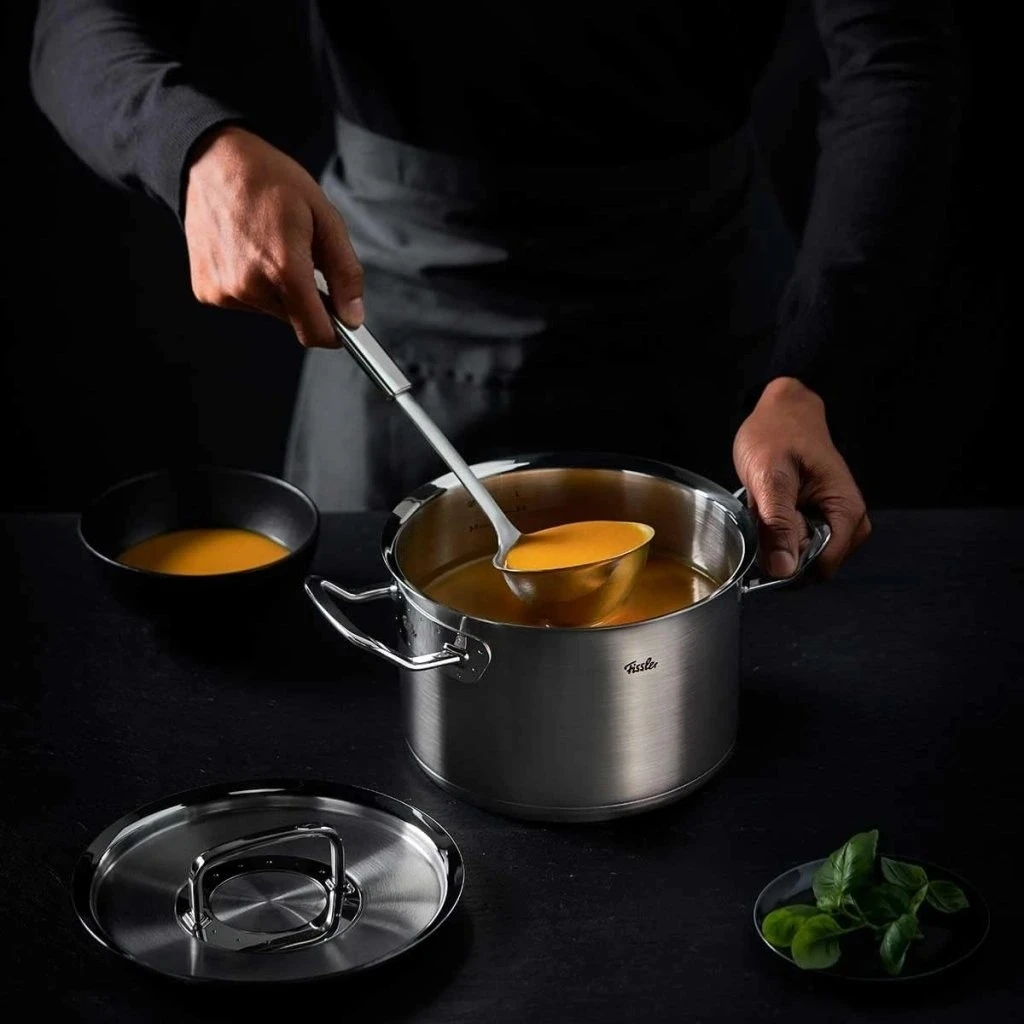 Bộ nồi Fissler Original Profi 6 món nắp inox (chảo 2 quai) - 4009209384924