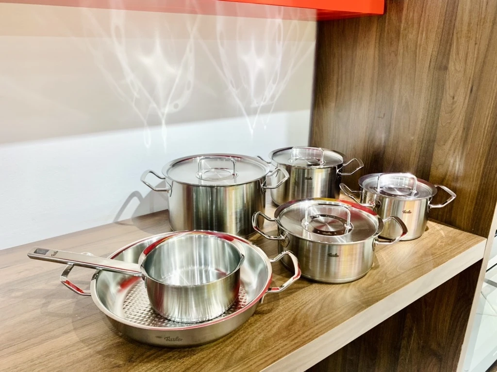 Bộ nồi Fissler Pure Profi 6 món vung inox