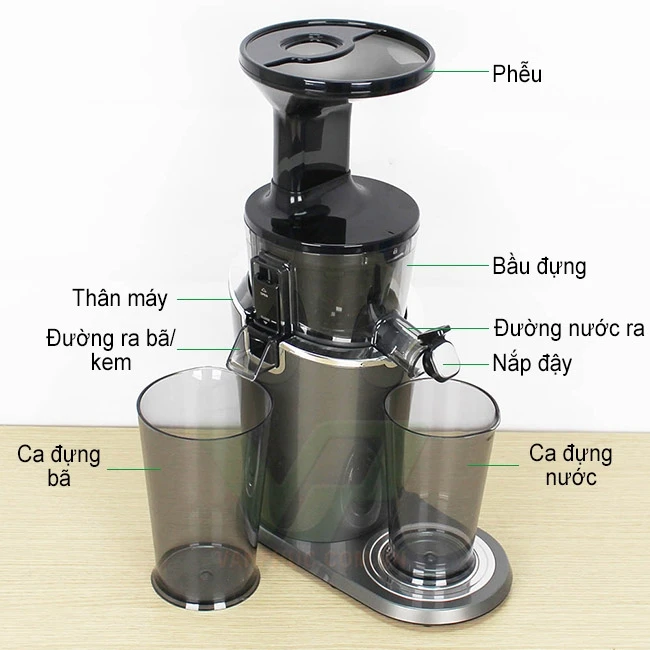 Máy ép chậm Hurom Diva H100 (Màu ghi)