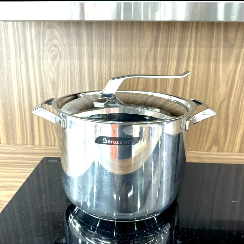 Nồi Barazzoni 24cm 8L tay vuông - Made in Italy