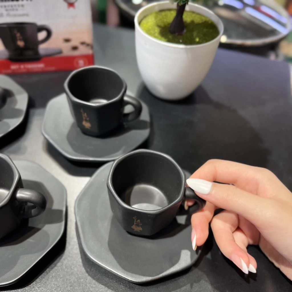 Set 4 cốc cafe Bialetti đen