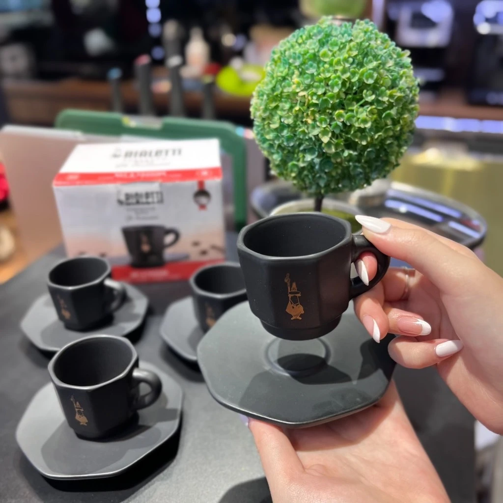 Set 4 cốc cafe Bialetti đen