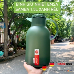 Bình giữ nhiệt Emsa Samba 1,5l màu xanh rêu 3110600417