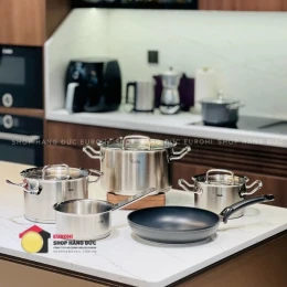 Bộ nồi Fissler Profi Collection Levital 5 món vung inox (chảo chống dính 26cm)
