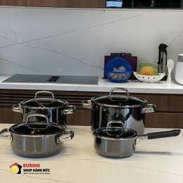 Bộ nồi WMF Fusiontec Mineral Black 4 món màu đen - Made in Germany