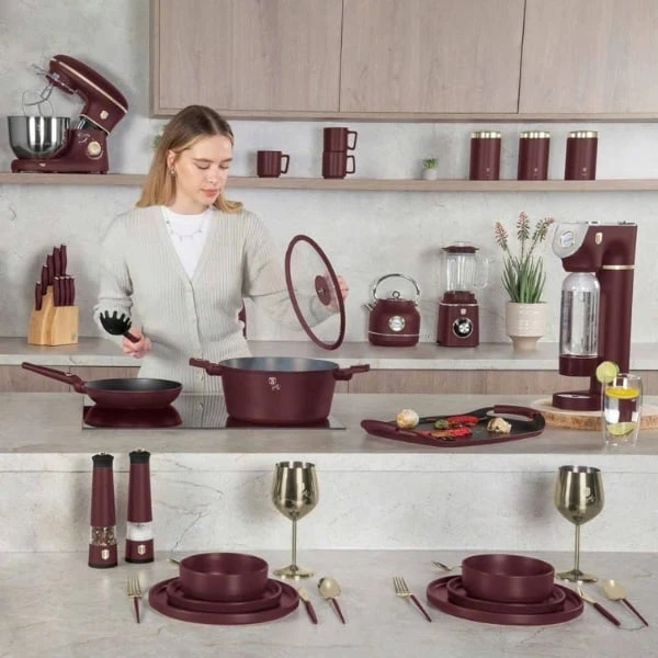 Bộ nồi Berlinger Haus BH/8050 10 món màu đỏ mận