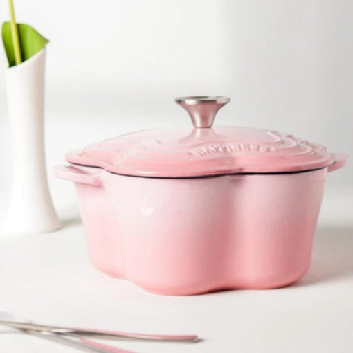 Nồi gang hoa Happiness 20cm 2,6L (xanh)