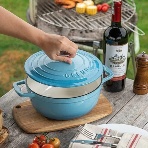 Nồi gang Oceno 22cm (còn màu tím)
