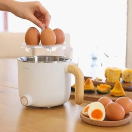 Nồi điện mini Mooas kèm giá hấp/luộc