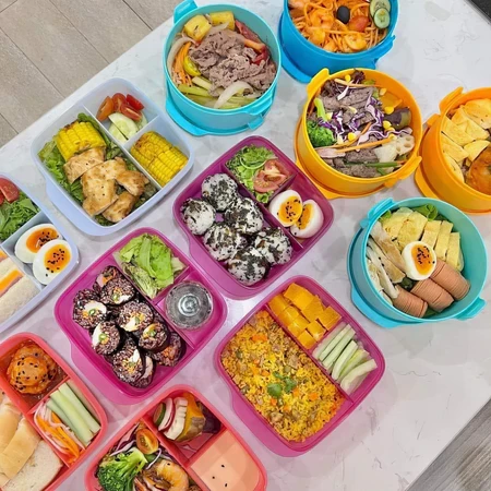 Hộp cơm chia ngăn Tupperware Lolly Tup 550ml nhựa nguyên sinh an toàn
