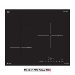 Bếp 3 từ vuông Made in Malaysia(kính Scottceran)(KT59*52) BUC636MS