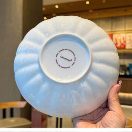 Set 4 đĩa sứ Chockmen xương cao cấp - CKM194