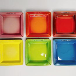 Set 6 đĩa vuông Le Creuset size nhỏ