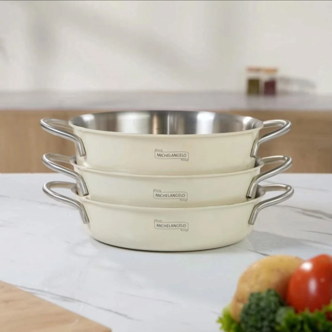 Bộ nồi 3 món Michelangelo Nesting