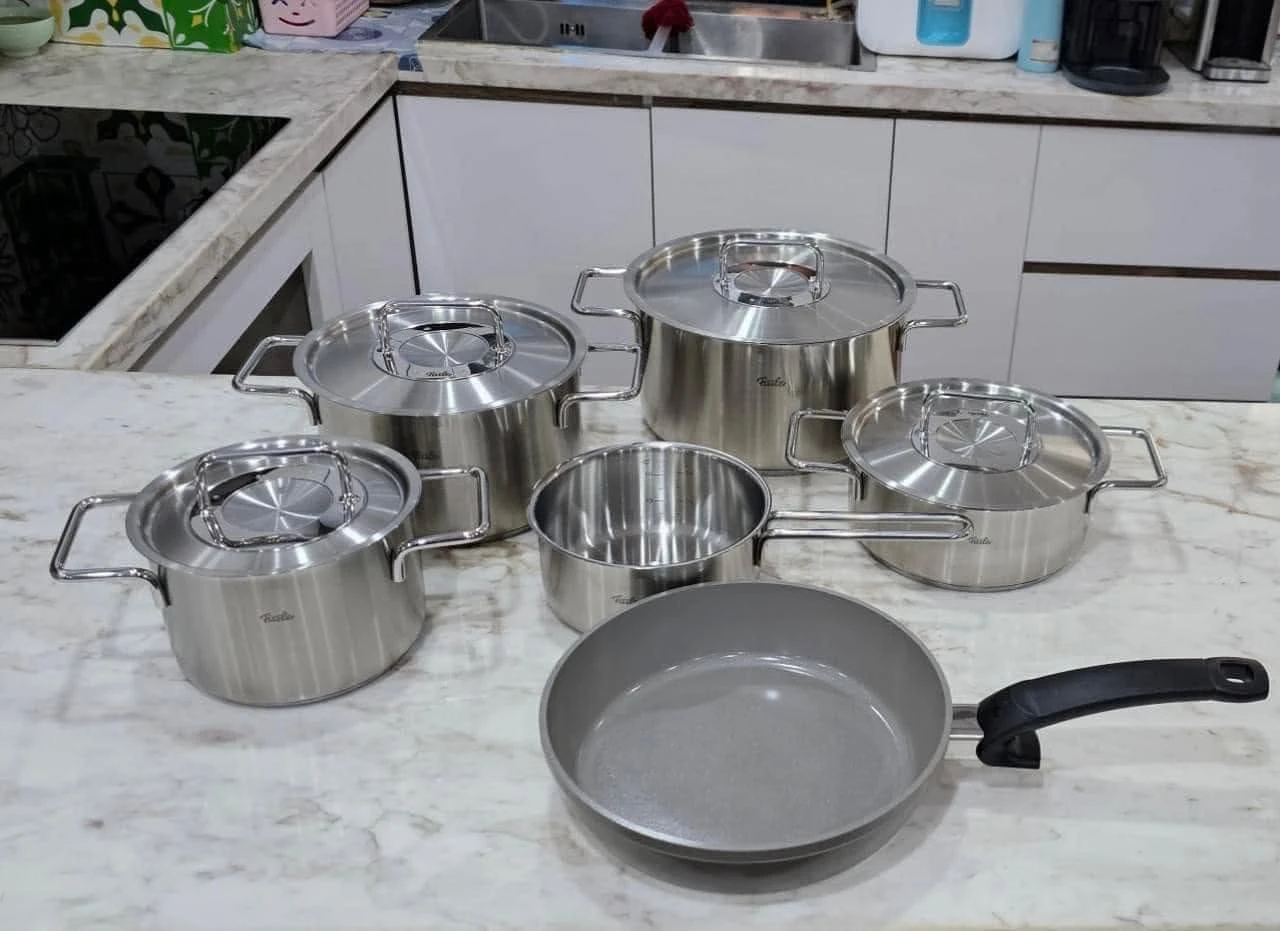 Bộ nồi Fissler Pure Collection 6 món ( 5 nồi + 1 chảo)