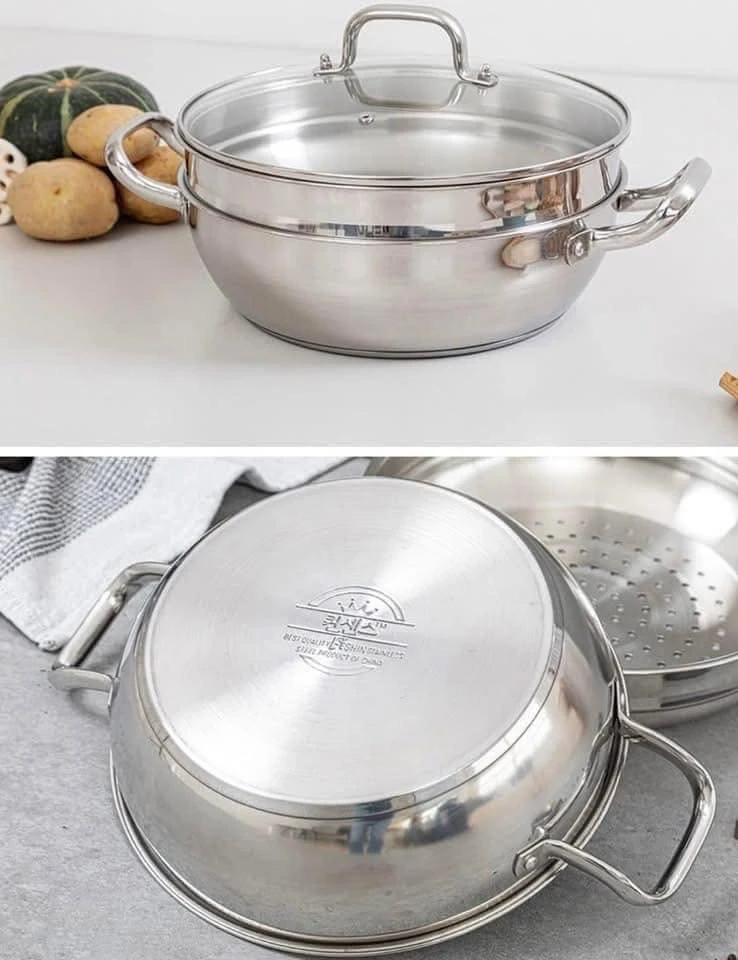 SET CHẢO HẤP 32CM NỘI ĐỊA HÀN - CHẤT LƯỢNG ĐỈNH CAO