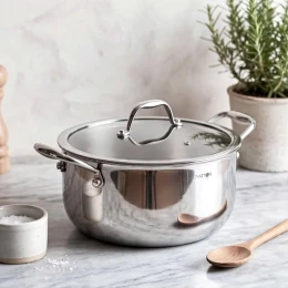    	 NỒI CANH O843 INOX KHÔNG DÍNH VI ĐIỂM OYATTON 24CM