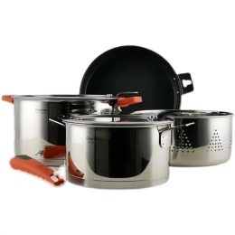 Bộ nồi chảo 4 món C441 CHOCKMEN inox 18/10, model: CKM-ZJKDP04