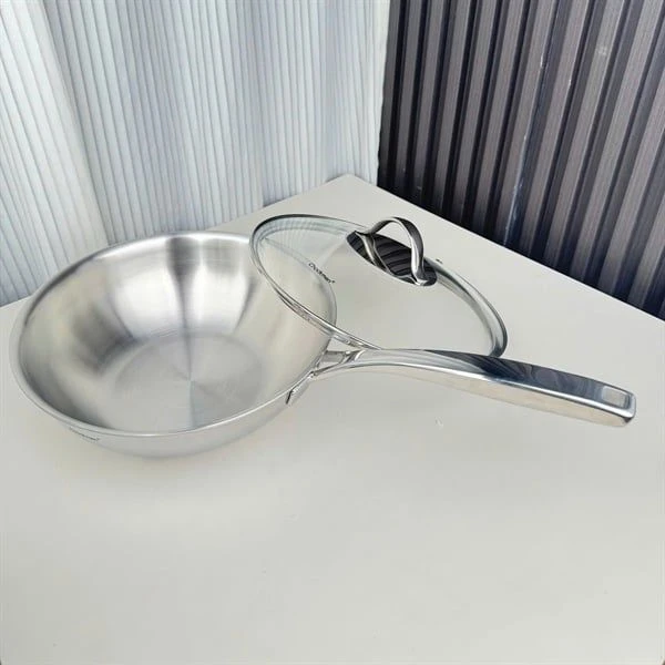 Chảo xào C650 CHOCKMEN 24cm, inox 18/10, model: CKM-ZX3L24W