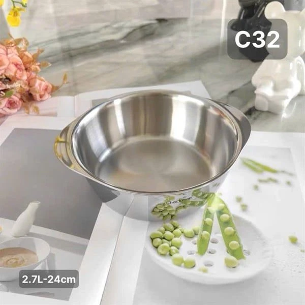 Nồi kiêm tô tai gấu C32 CHOCKMEN 24cm, inox 18/10, model: CKM-BG24