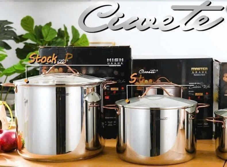 NỒI LUỘC GÀ INOX CIWETE VUNG KÍNH - 28CM