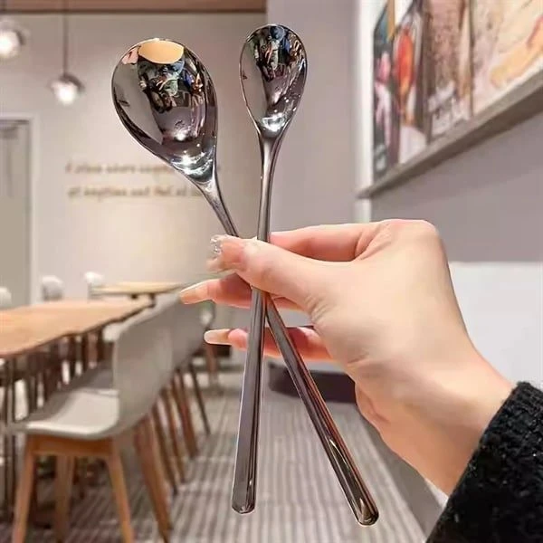 Thìa cán dài C301N CHOCKMEN inox 18/10, bóng nhỏ model: CKM-AL301NS