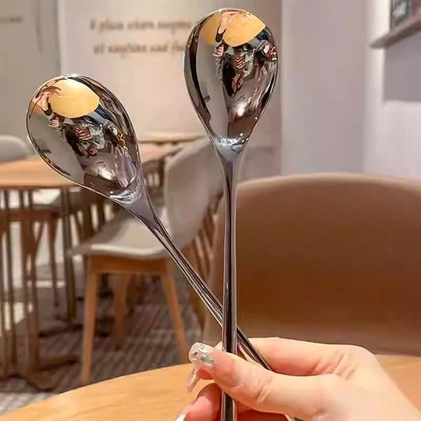 Thìa cán dài C301N CHOCKMEN inox 18/10, bóng nhỏ model: CKM-AL301NS