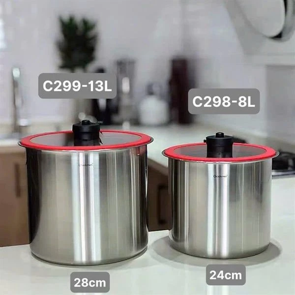 Thùng gạo C298 CHOCKMEN 8L - 24cm, inox 18/10, model: CKM-JYST24
