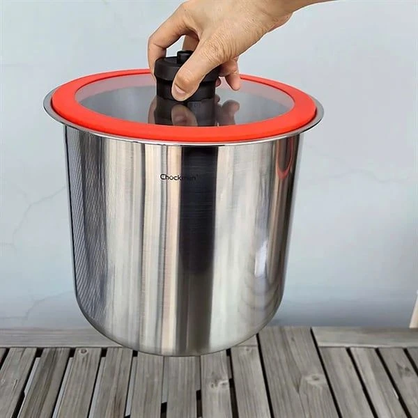 Thùng gạo C298 CHOCKMEN 8L - 24cm, inox 18/10, model: CKM-JYST24