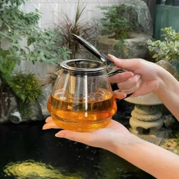 Ấm pha trà thuỷ tinh kèm lõi lọc Kela 800ml