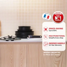 Bộ 4 nồi chảo cán rời Tefal Ingenio Unlimited nắp 20cm