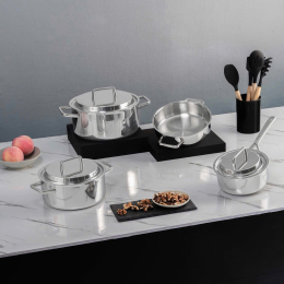 Bộ nồi 4 món cao cấp Michelangelo Home Chef Quánh 16cm, Nồi thấp 20cm, Nồi cao 20cm, Nồi cao 24cm