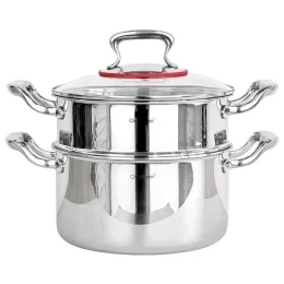 Bộ nồi xửng 2 tầng C150 CHOCKMEN 26cm, inox 18/10, model : CKM-ZD3L26Z