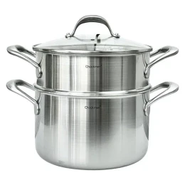 Bộ nồi xửng 2 tầng C159 CHOCKMEN 24cm, inox 18/10, model: CKM-ZX3L24Z