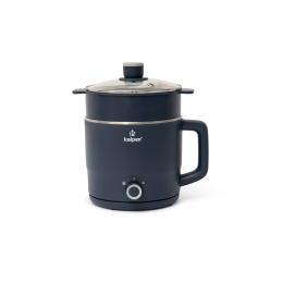 Ca lẩu điện mini có khay hấp Kalpen P6 1.8L Xanh Than