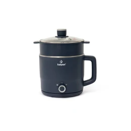 Ca lẩu điện mini có khay hấp Kalpen P6 1.8L Xanh Than