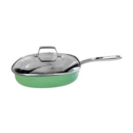 Chảo vuông chống dính Fruto Chockmen 24.5cm (Model C500-G / CKM-FY3L24PG – Màu Xanh Lá)