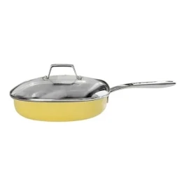Chảo vuông chống dính Fruto sắc màu C500-Y CHOCKMEN màu vàng 24.5cm, model: CKM-FY3L24PY